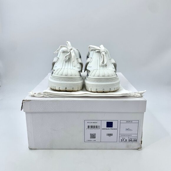 Christian Dior Dior-ID White Thick-Soled Lace-Up Sneakers Womens 37.5 - Picture 1 of 9